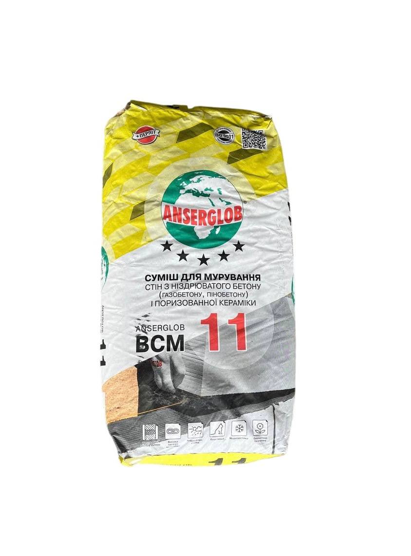 Суміш для мурування стін з ніздрюватого бетону і поризованої кераміки